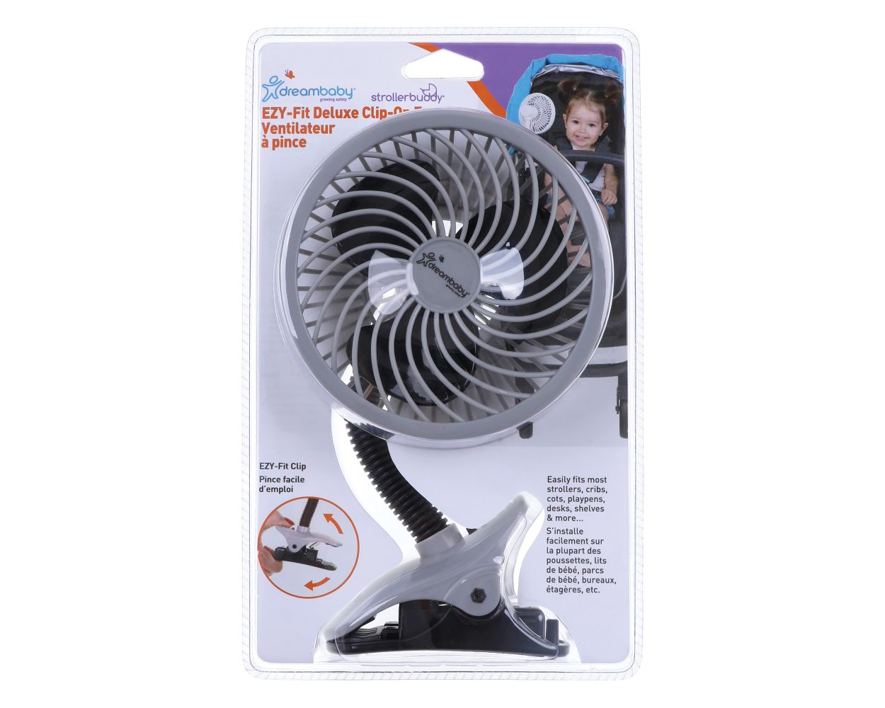 Dreambaby® EZY-Fit Deluxe Clip-On Fan